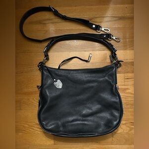 RUDSAK Black Leather Crossbody Shoulder Bag